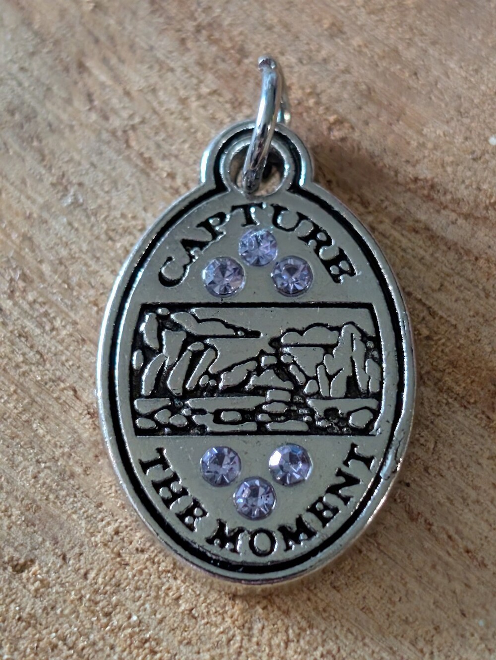 Effy Silver-Tone Oval Pendant Necklace with Lilac Crystals